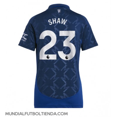 Camiseta Manchester United Luke Shaw #23 Segunda Equipación Replica 2024-25 para mujer mangas cortas Camiseta Manchester United Luke Shaw #23 Segunda Equipación Replica 2024-25 para mujer mangas cortas